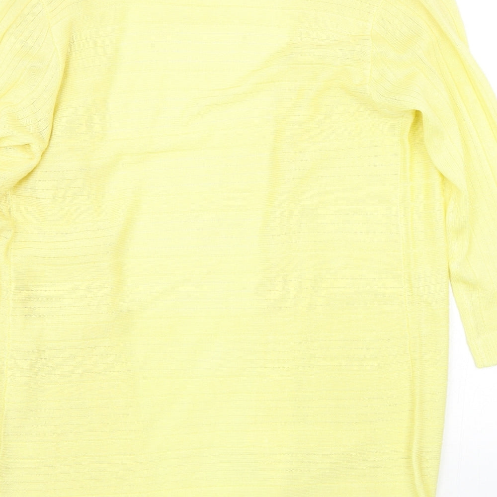 Womens UK Size 10 BHS Yellow Cardigan Jumper