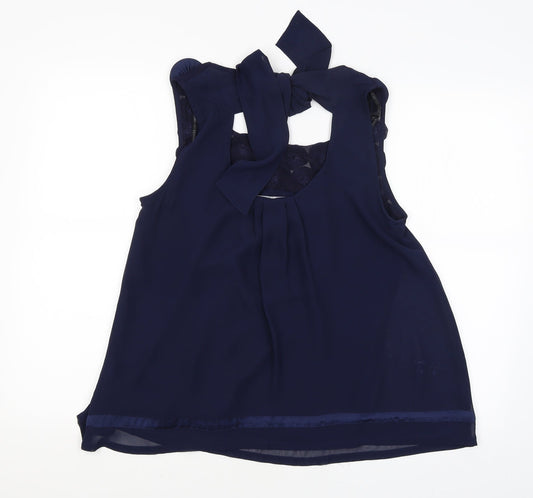 Womens UK Size 10 Dorothy Perkins Blue Basic Blouse