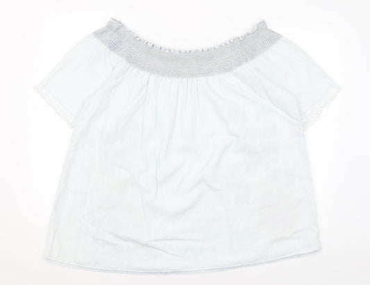 Denim Co Womens Beige Basic T-Shirt Size 14