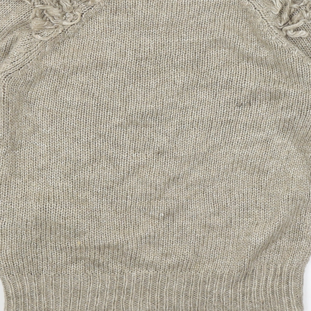 Womens UK Size 8 Internacionale Beige Pullover Jumper