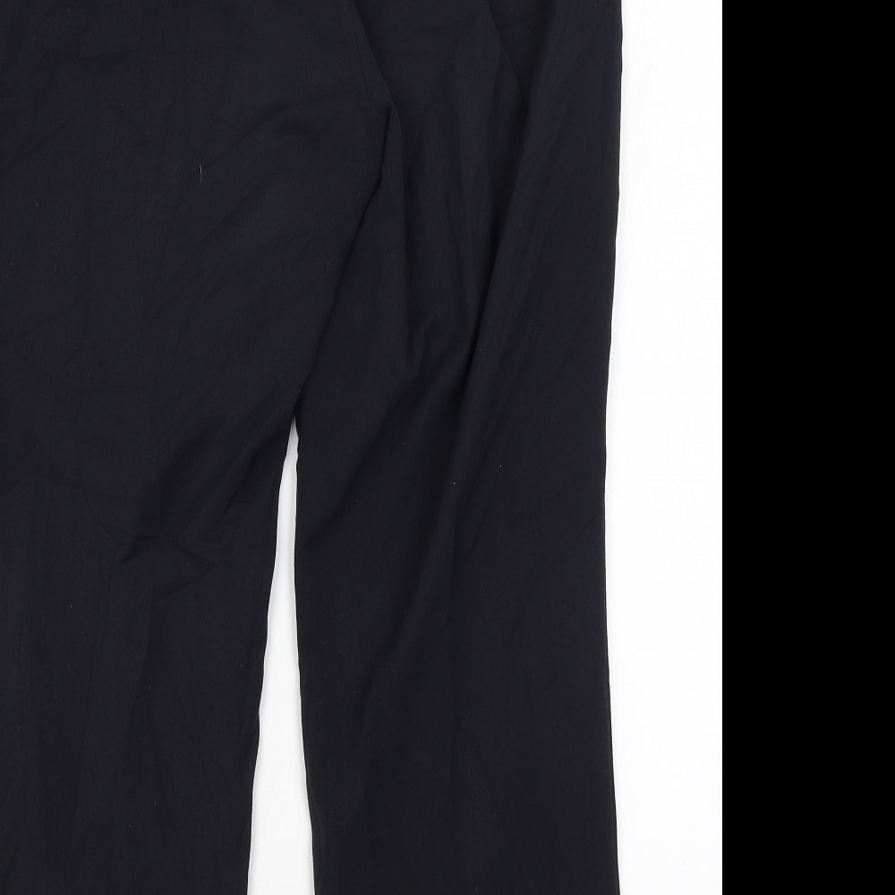 Womens UK Size 12 M&S Regular Fit Blue Trousers