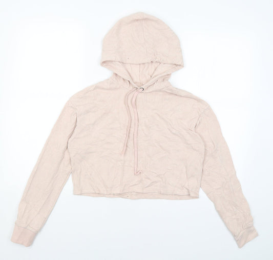 Womens UK Size XS Divided Pink Pullover Hoodie