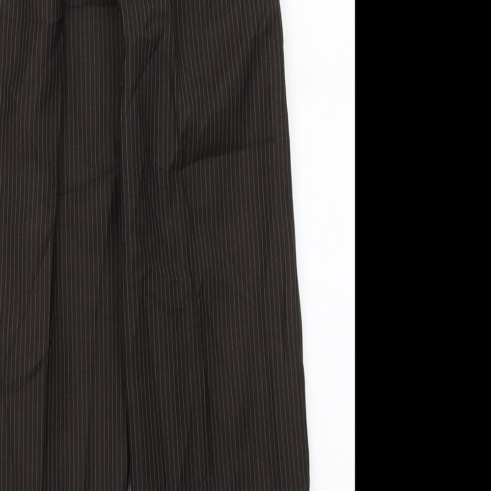 Womens UK Size 4 Preworn Regular Fit Brown Trousers