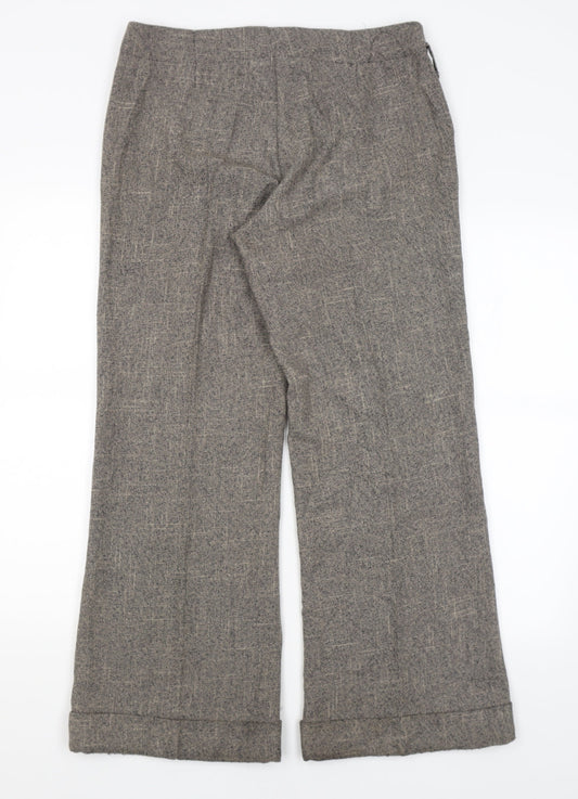 Womens UK Size 12 Evie Regular Fit Brown Trousers