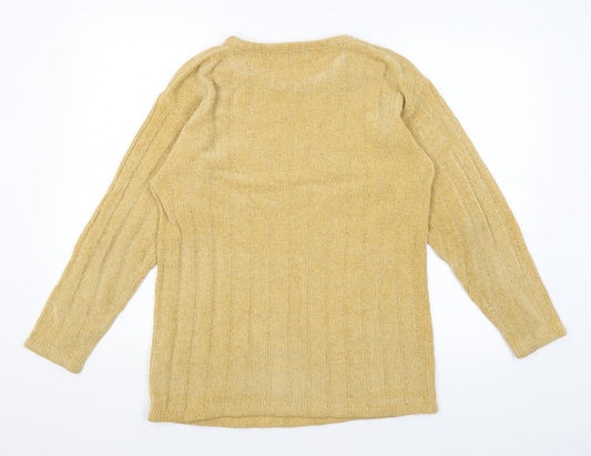 EWM Womens Yellow Pullover Jumper Size S