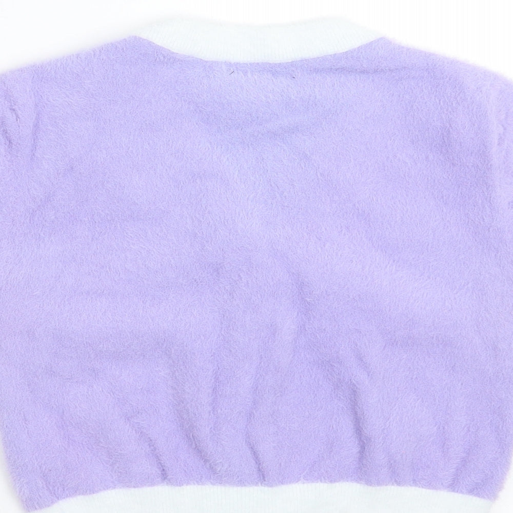 SheIn Womens Purple   Cardigan Jumper Size S  - cropped