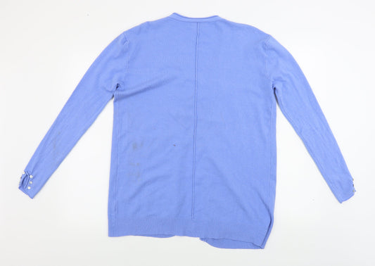 Paris Womens Blue Cardigan Jumper Size L