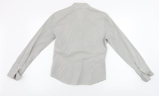 Womens UK Size 10 NEXT Grey Basic Button-Up