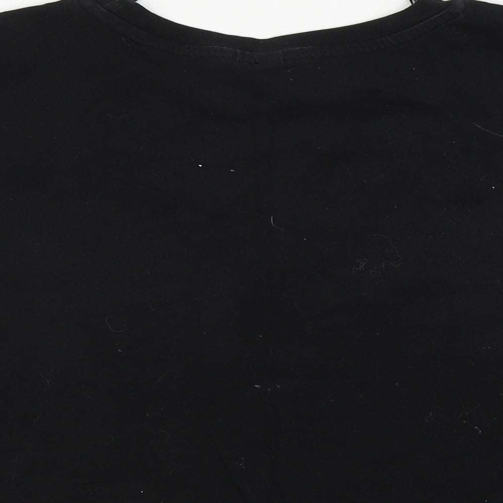 Womens UK Size L H&M Black Basic T-Shirt