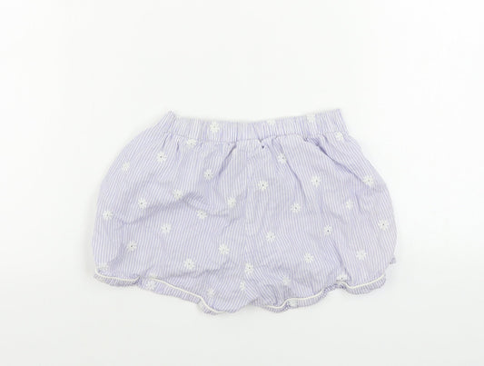 F&F  Womens Blue Floral  Sweat Shorts Size 6