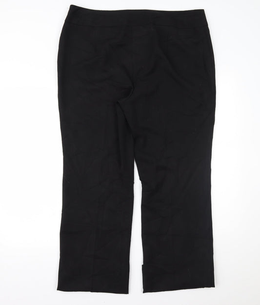 Arcadia Womens Black Trousers Size 18 L31.5 in