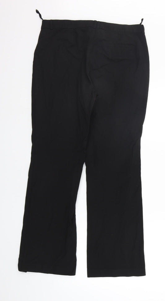 Womens UK Size 12 Marks and Spencer Regular Fit Black Trousers