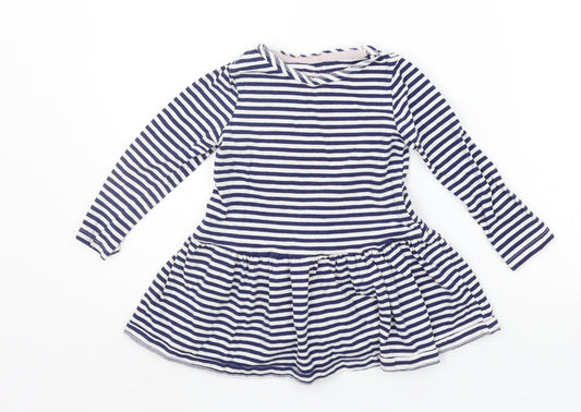 F&F Boys Blue Striped T-Shirt Dress Size 18-24 Months