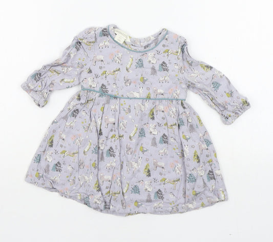 Monsoon Baby Blue Geometric A-Line Size 0-3 Months
