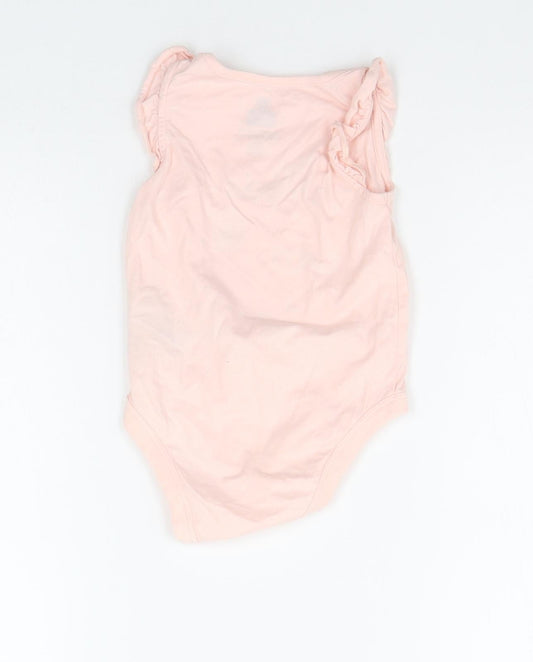 Gap Baby Pink Babygrow One-Piece Size 6-9 Months - details on chest