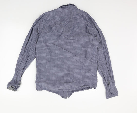 Selected Mens Blue Button-Up Size 16