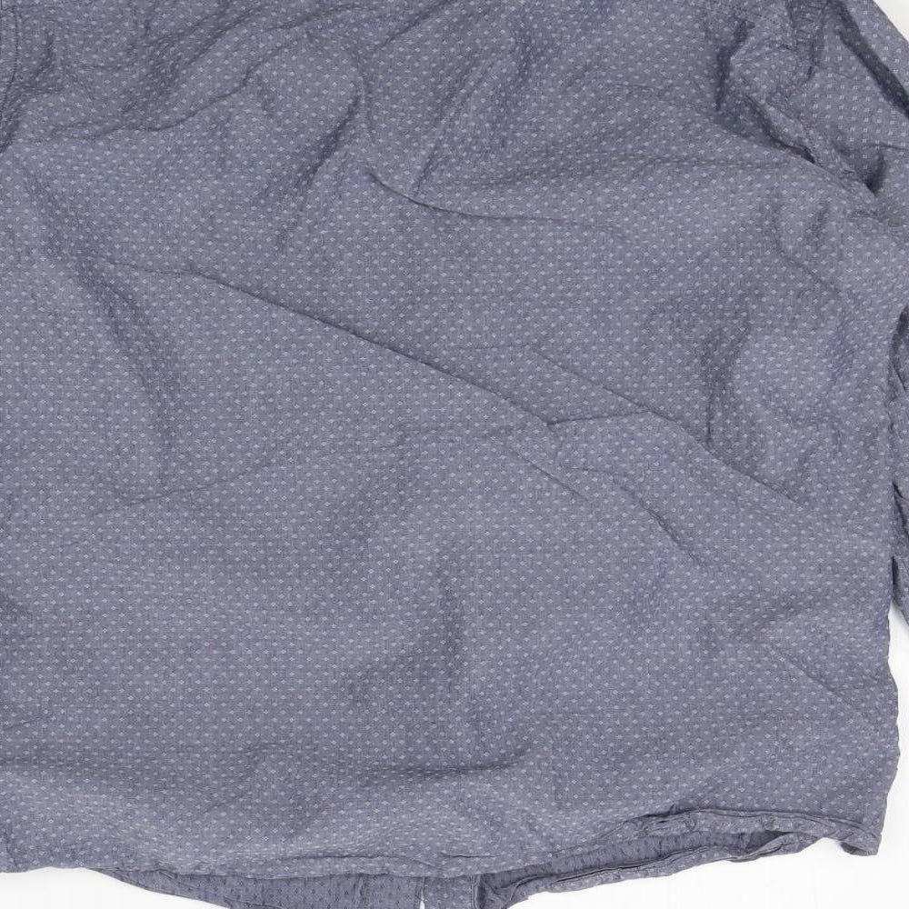 Selected Mens Blue Button-Up Size 16