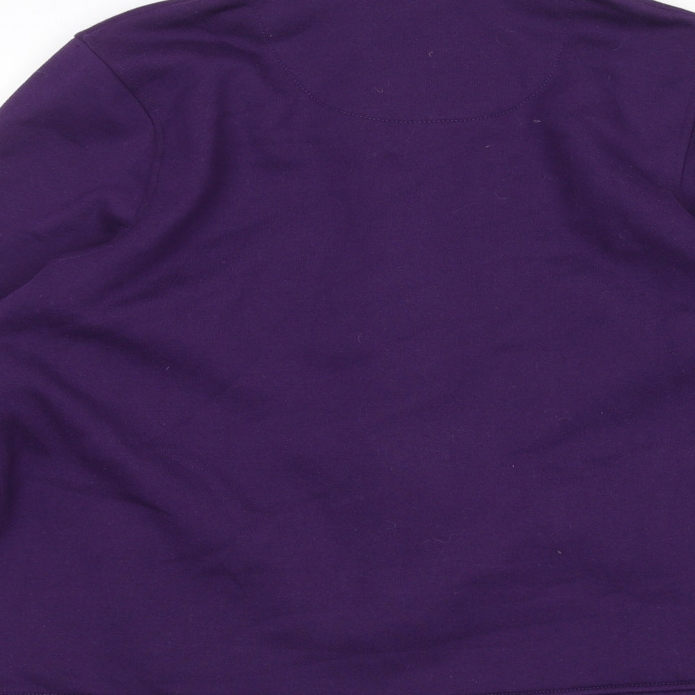 Womens UK Size M BM Purple Full Zip Jumper