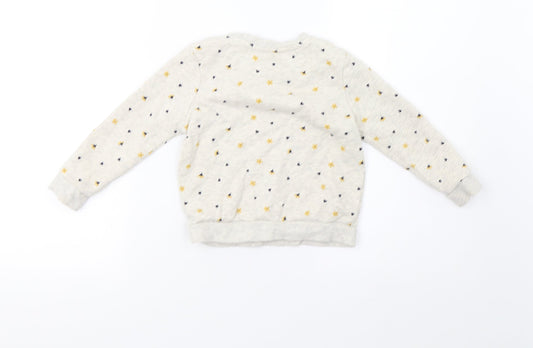 George Girls Grey Polka Dot Pullover Sweatshirt Size 4-5 Years