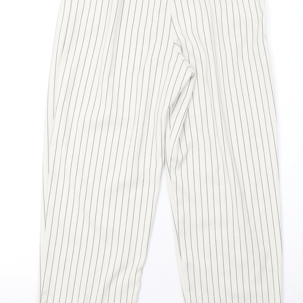 Womens UK Size 6 Topshop Regular Fit White Trousers