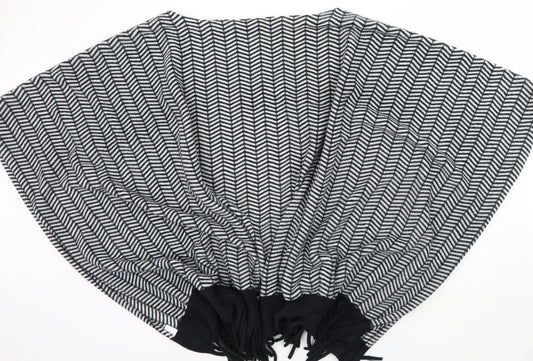 Damart Womens Black Geometric Wrap Jumper One Size