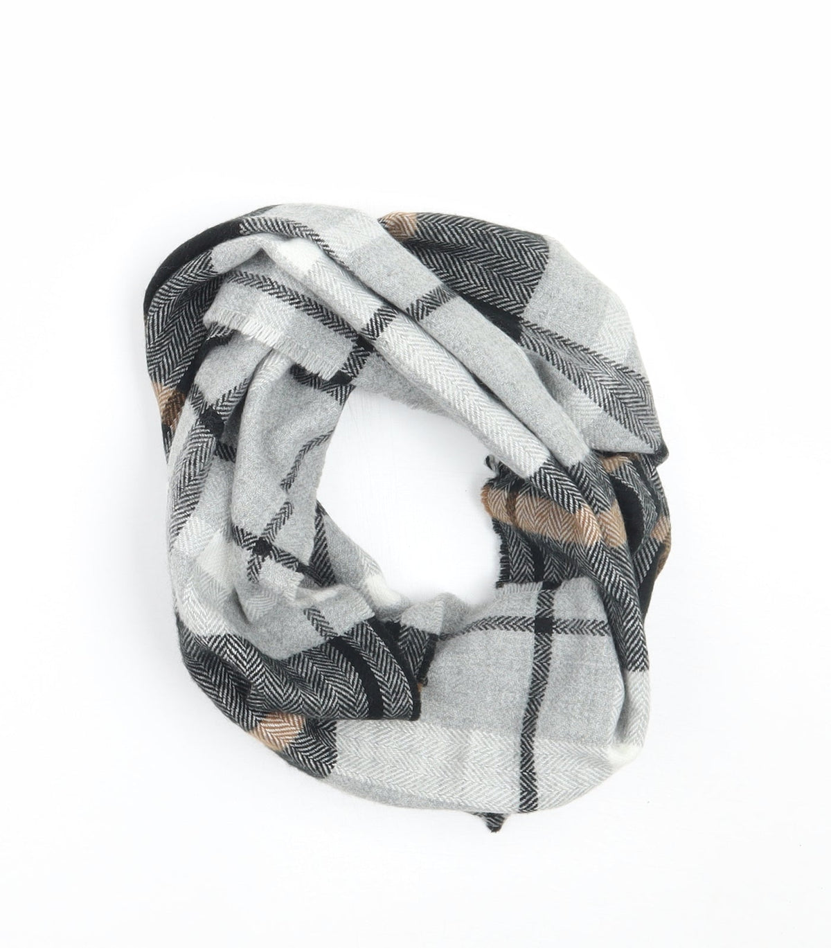 Preworn Womens Grey Check Scarf