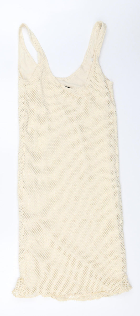 Preworn Womens Beige Mini Size 36
