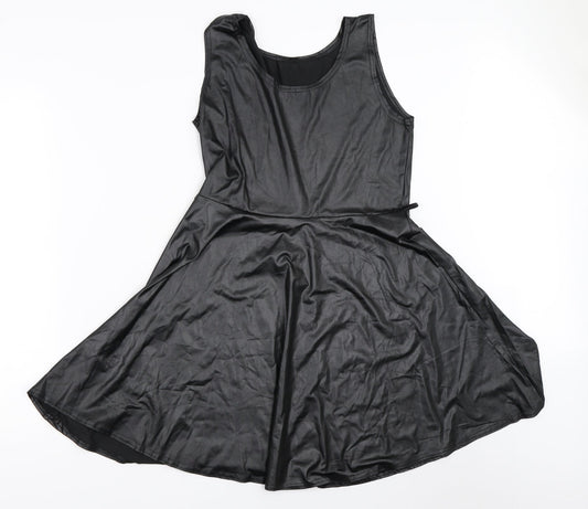 Womens Black Skater Dress Size S