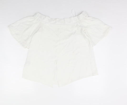 Womens UK Size 10 River Island Ivory Basic Blouse
