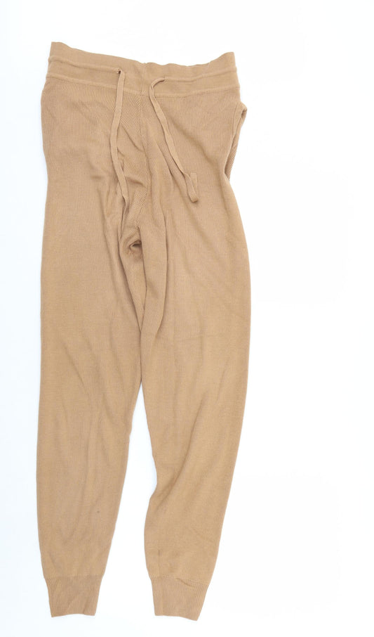 Womens UK Size S Boohoo Regular Fit Jogger Brown Trousers