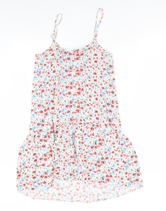 Primark Womens White Floral Mini Size 6