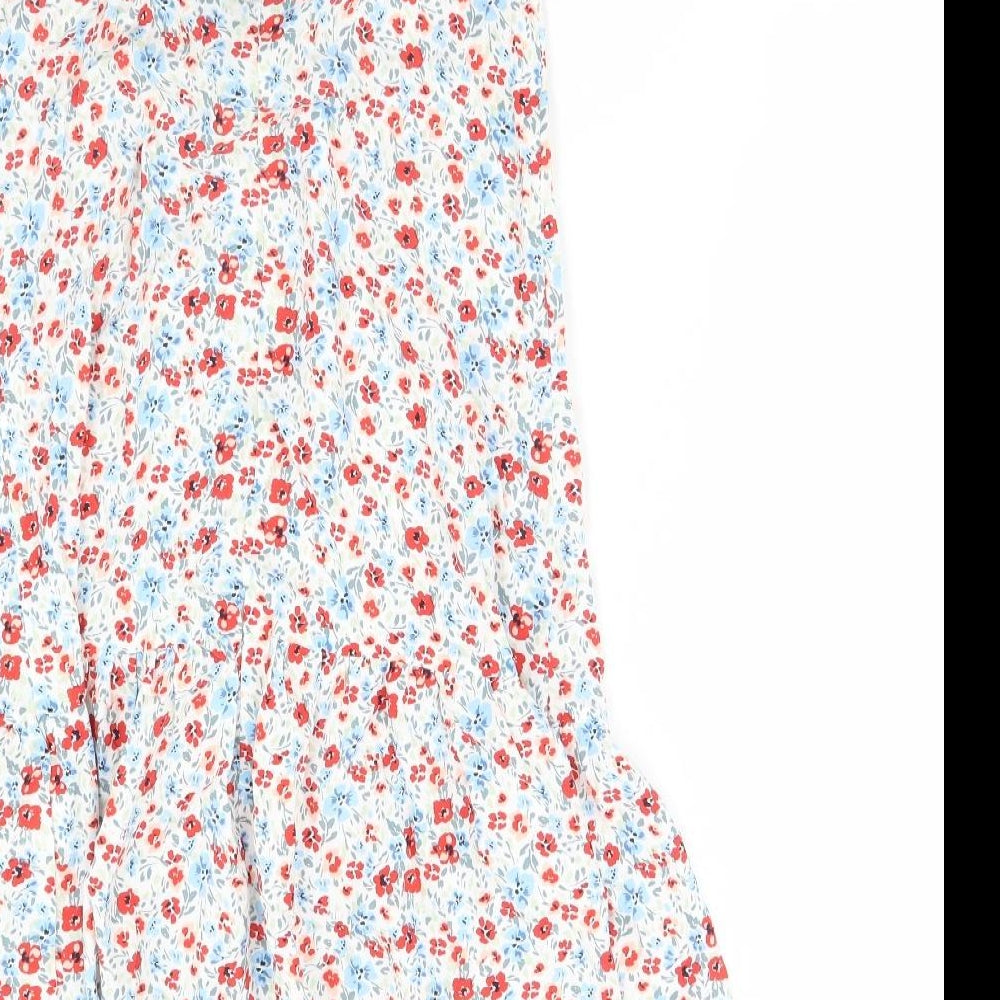 Primark Womens White Floral Mini Size 6