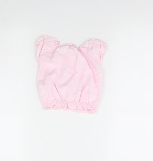 H&M Girls Pink Basic Blouse Size 0-3 Months
