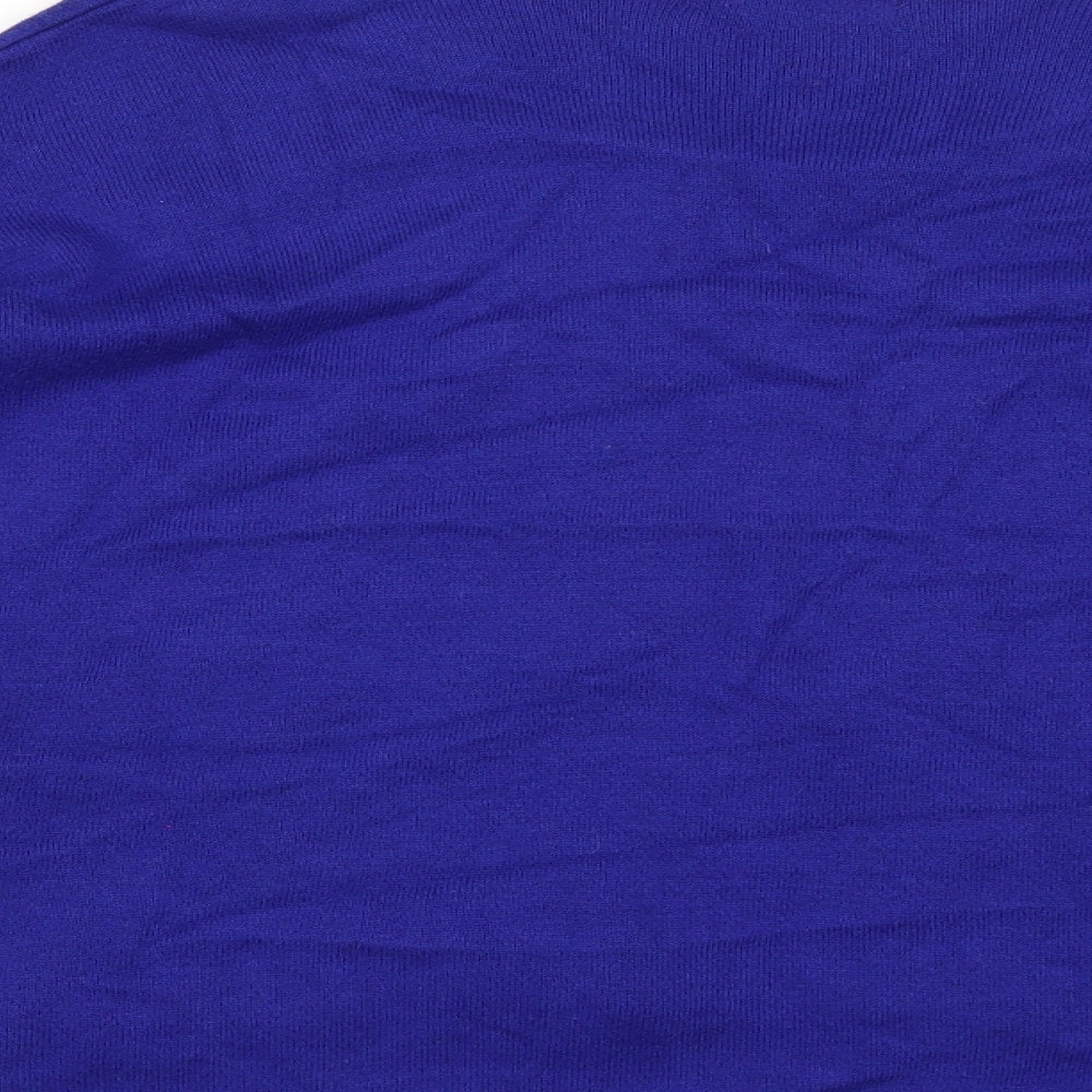 Womens UK Size 12 Marks and Spencer Blue Henley Jumper