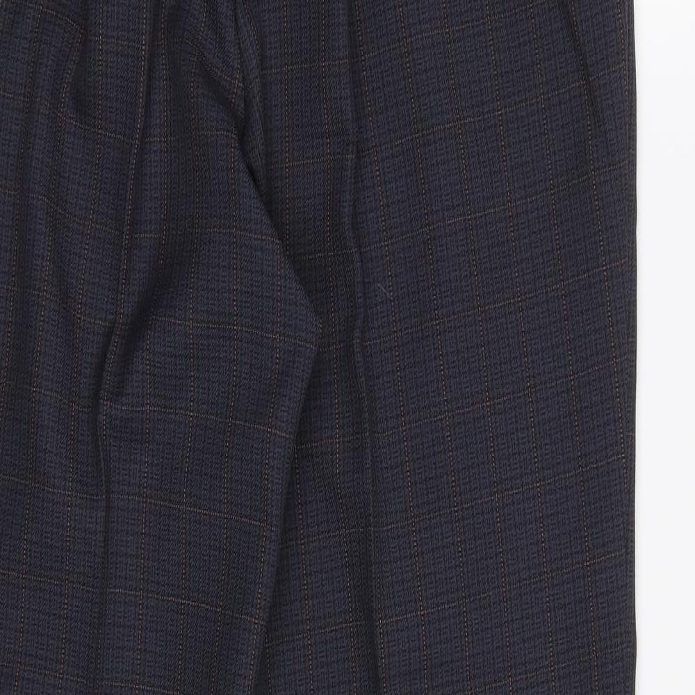 Womens UK Size 12 M&S Regular Fit Dress Pants Blue Trousers