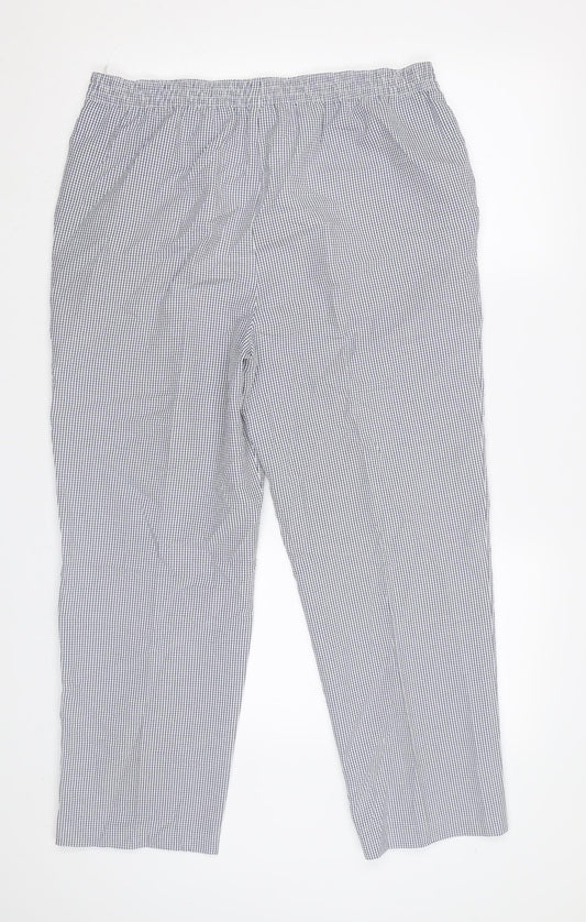 Womens UK Size 14 M&S Regular Fit Blue Trousers
