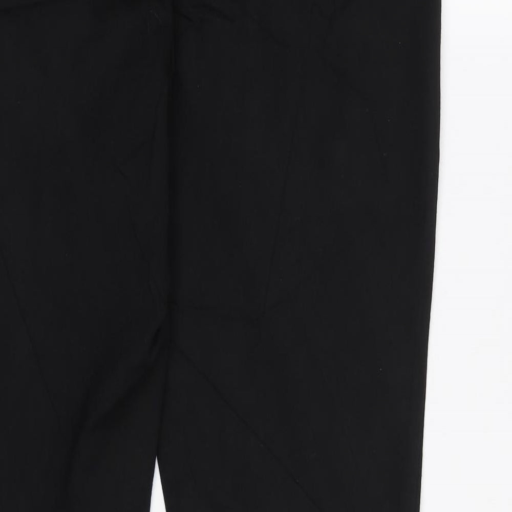 Womens UK Size 12 M&S Regular Fit Dress Pants Black Trousers