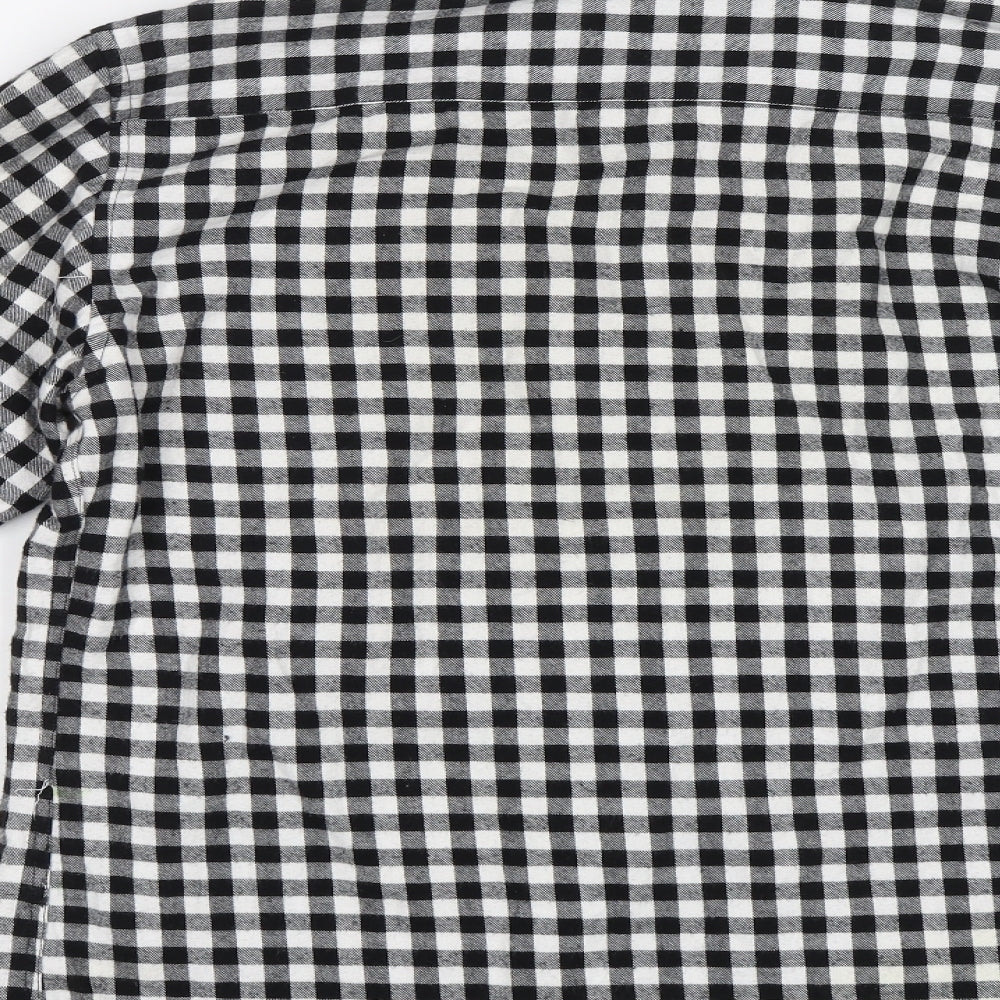 Mens UK Size L Ochenta Black Button-Up Long Sleeve Casual Shirt