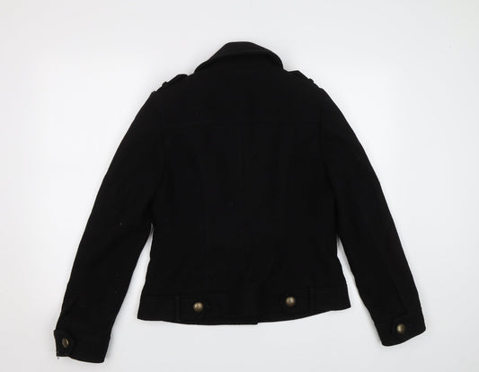 George Womens Black Pea Coat Jacket Size 10