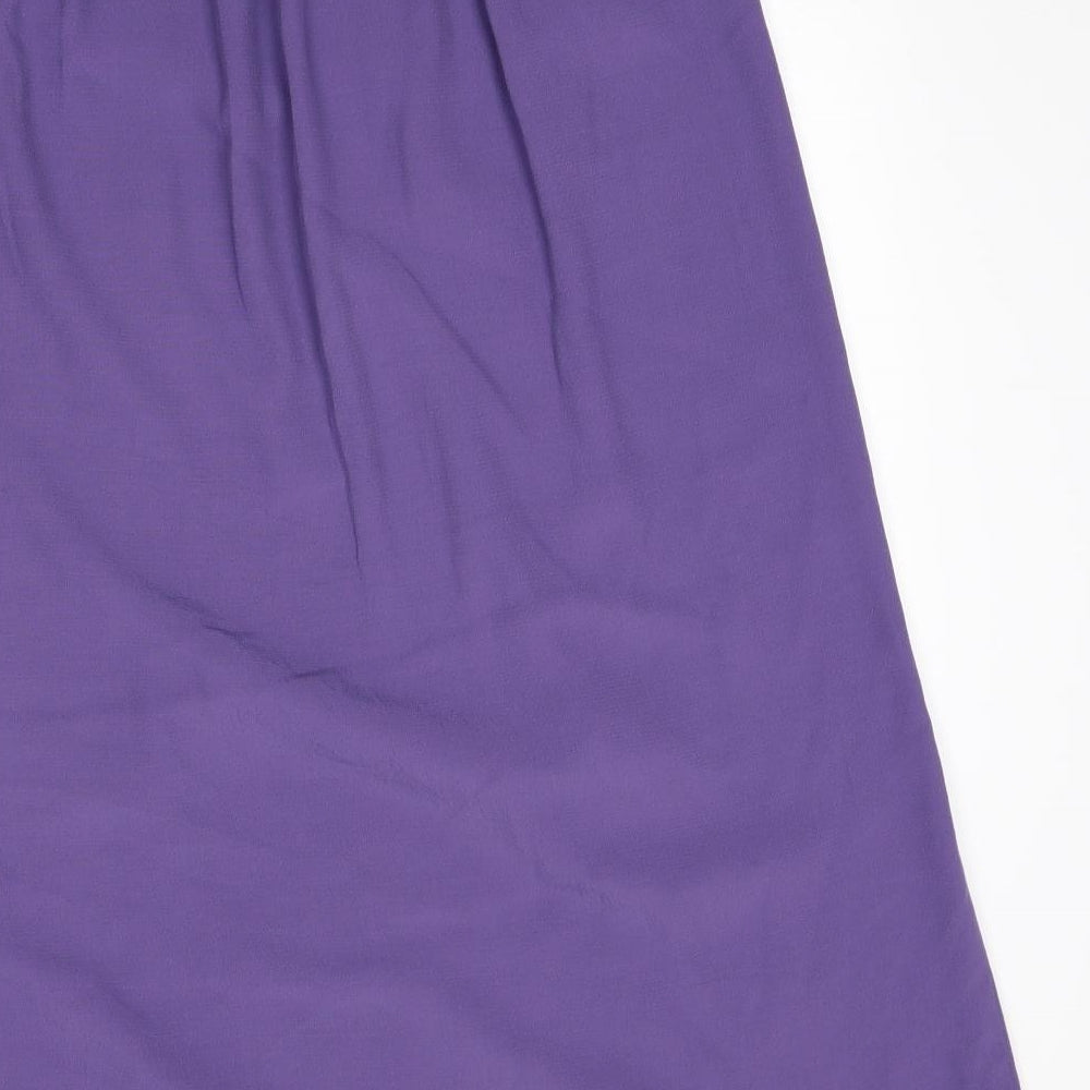 M&S Womens Purple A-Line Skirt Size 10