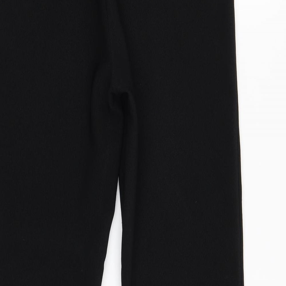 Womens UK Size 10 Preworn Regular Fit Black Trousers