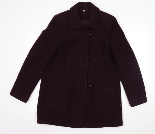 Womens UK Size 12 EWM Red Overcoat
