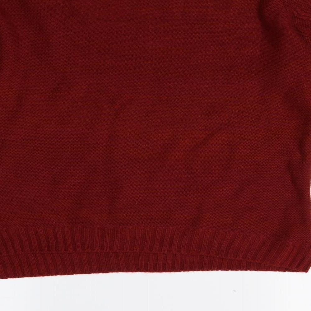 Womens UK Size M Matalan Red Pullover Jumper