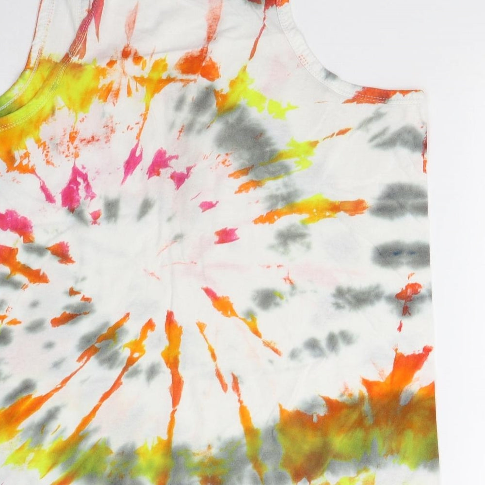 Womens UK Size L Preworn Multicoloured Basic Tank