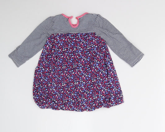 George Girls Multicoloured Striped T-Shirt Dress Size 18-24 Months
