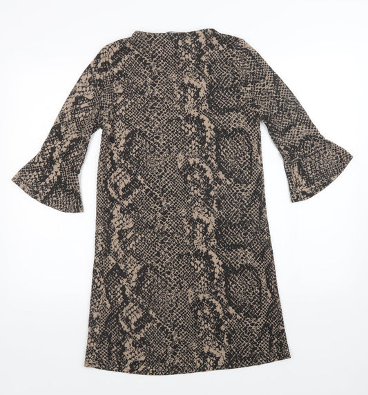 Primark Womens Multicoloured Animal Print T-Shirt Dress Size 4