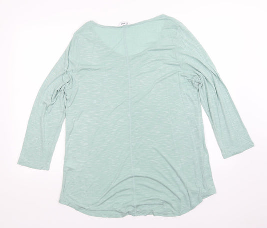Evans Womens Green Basic Blouse Size 16