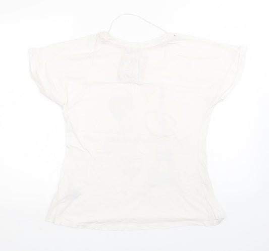 TU Womens White Top Pyjama Top Size 12