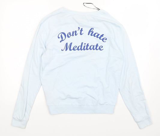 H&M Womens Blue Pullover Sweatshirt Size S