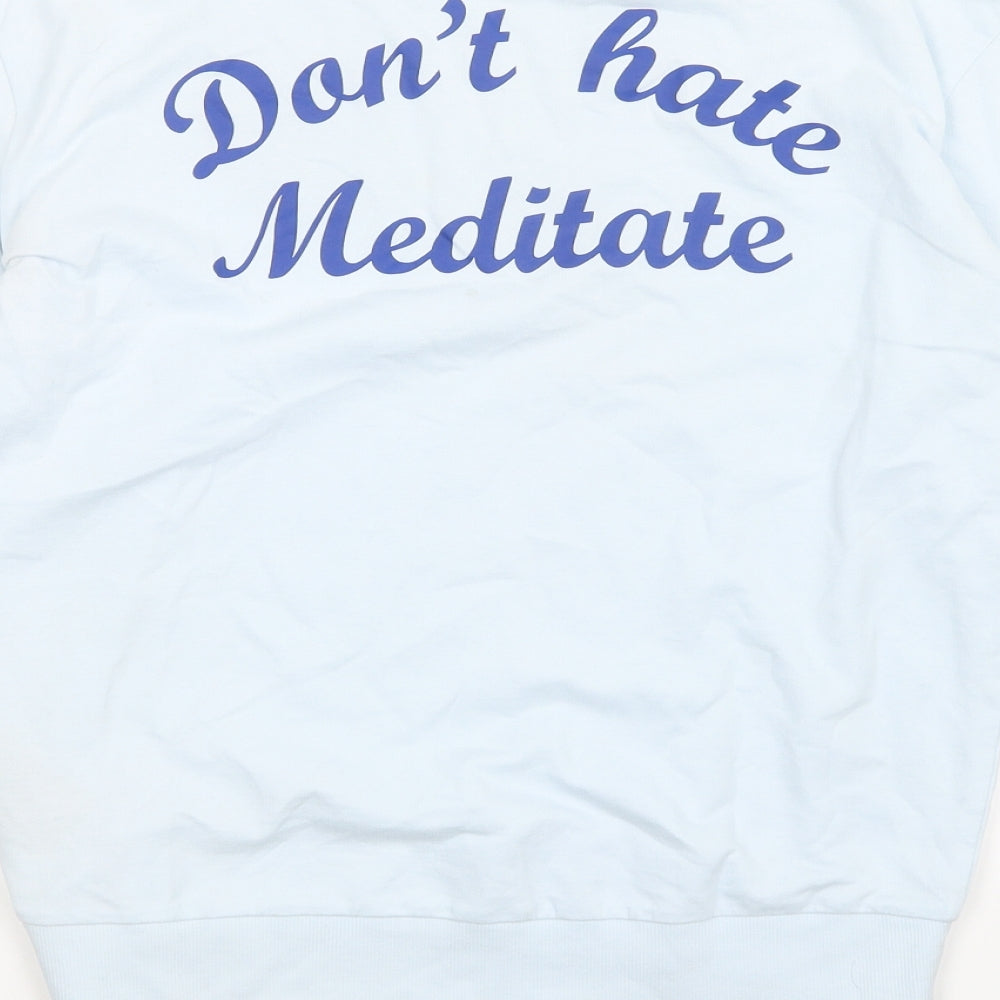 H&M Womens Blue Pullover Sweatshirt Size S